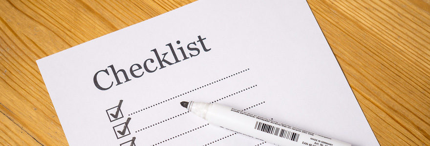 checklist d'un événement